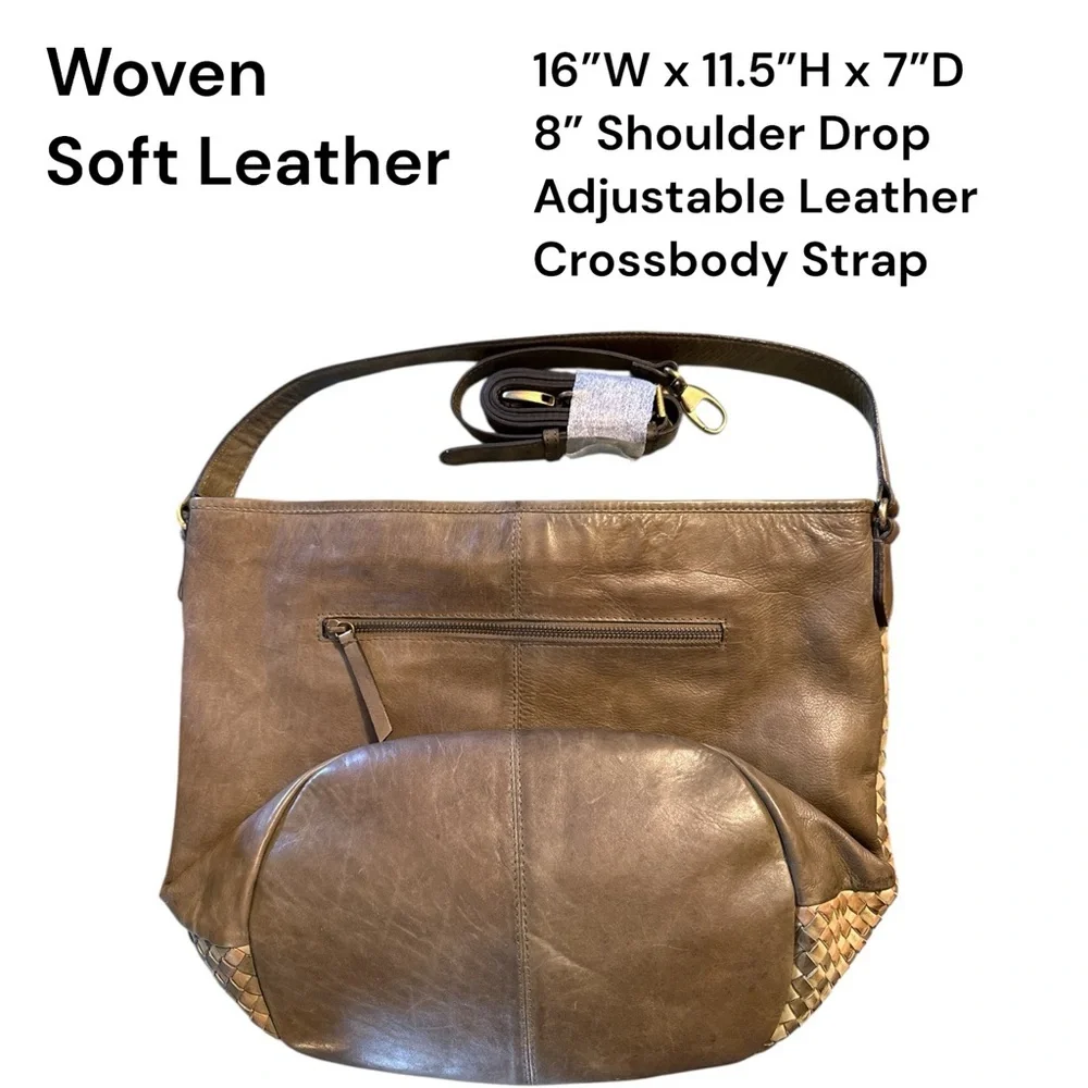 Genuine Soft Leather Artisian Bohemian Woven Shoulder Adjustable Crossbody Bag